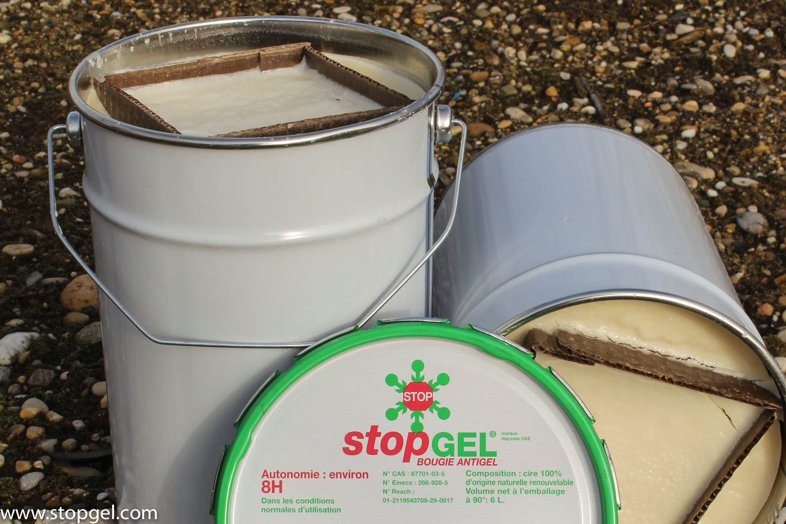 Las velas STOPGEL VERDE son de origen 100 % natural y renovable